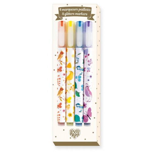 Set carioca marker cu sclipici djeco